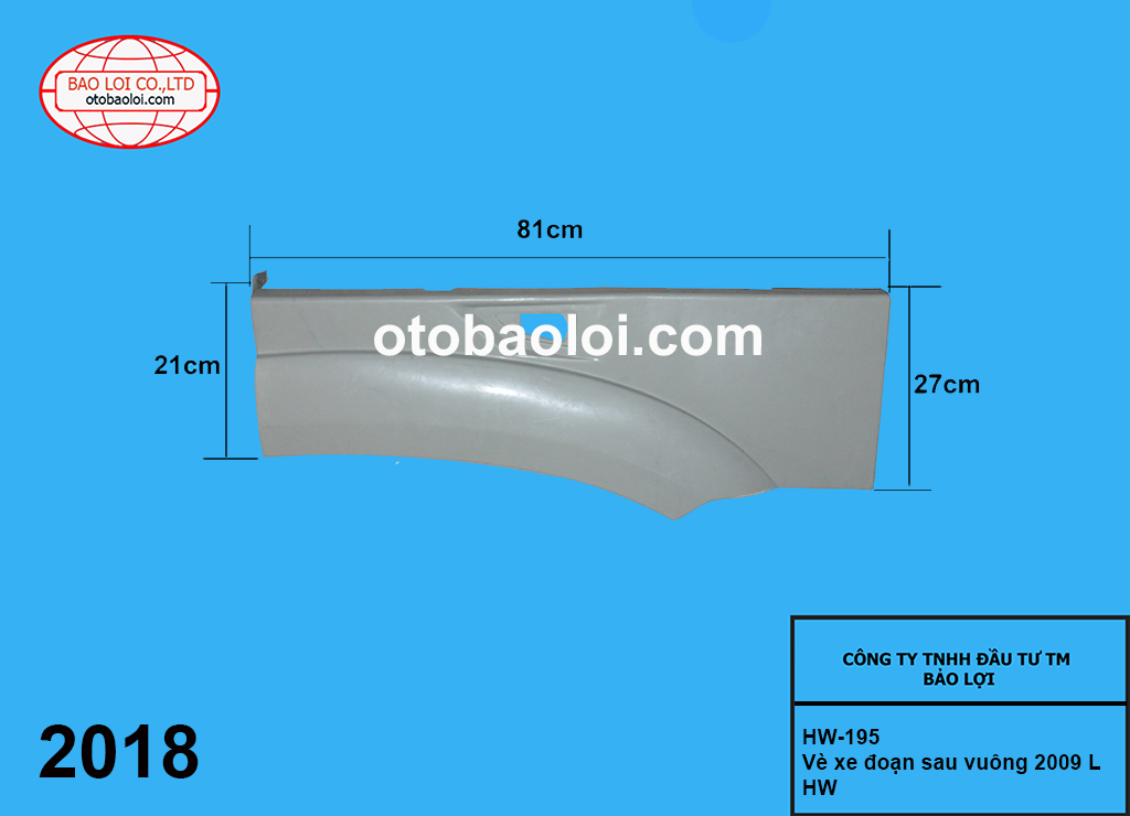 Vè xe đoạn sau vuông 2009 L HW