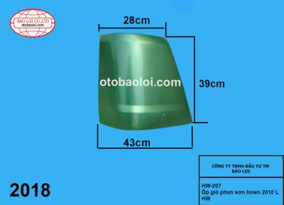 Ốp gió phun sơn howo 2010 L HW