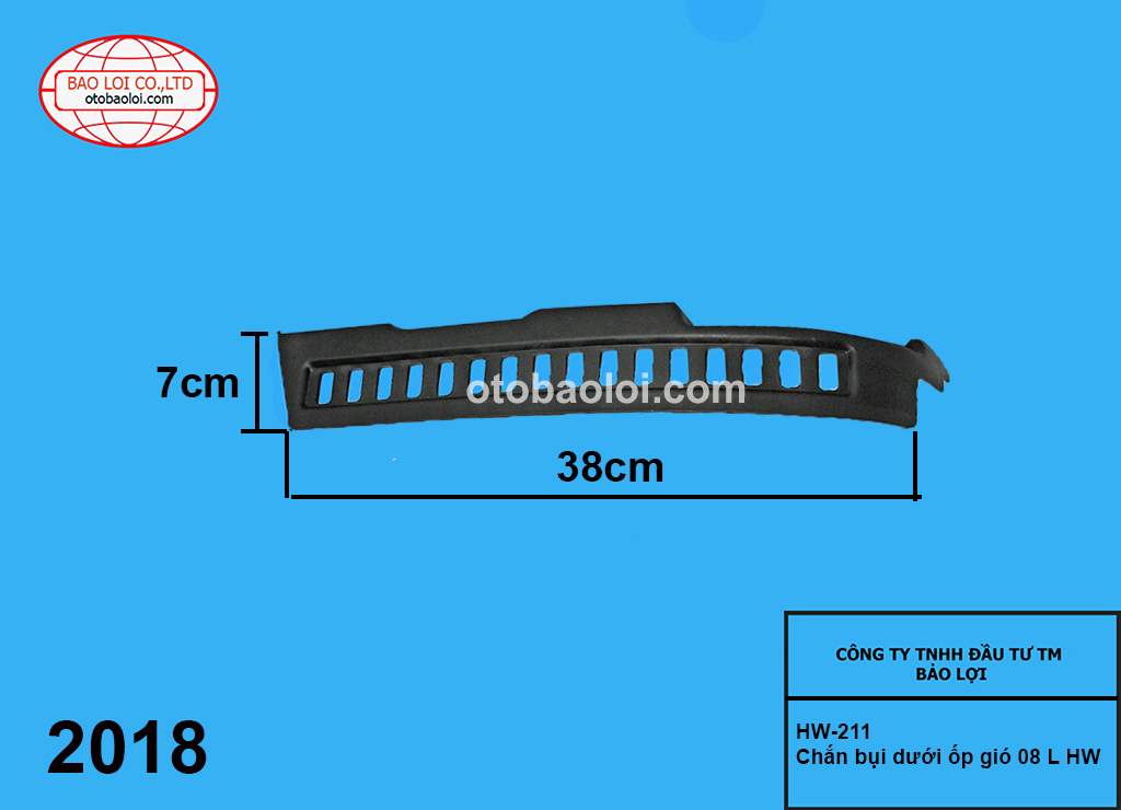 Chắn bụi dưới ốp gió 08 L HW