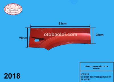Vè đoạn sau vuông phun sơn 08 HW R