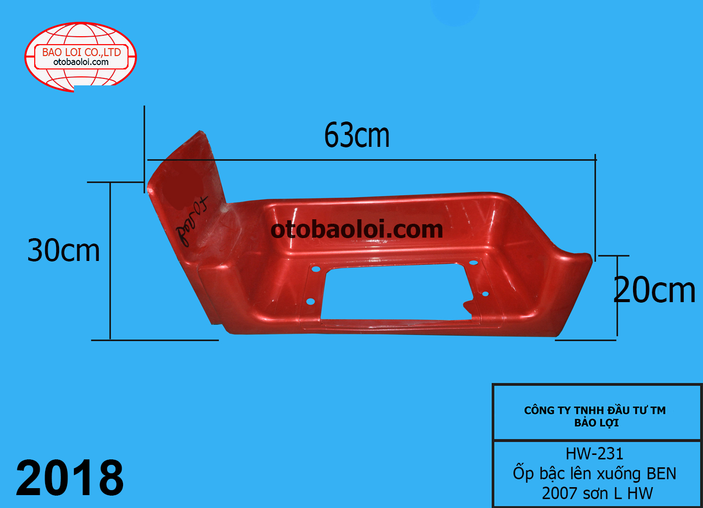 Ốp bậc lên xuống ben 2007 sơn L HW