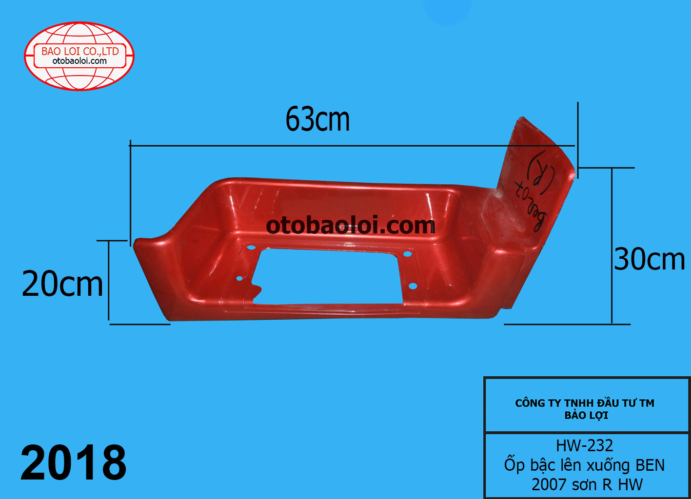 Ốp bậc lên xuống ben 2007 sơn R HW