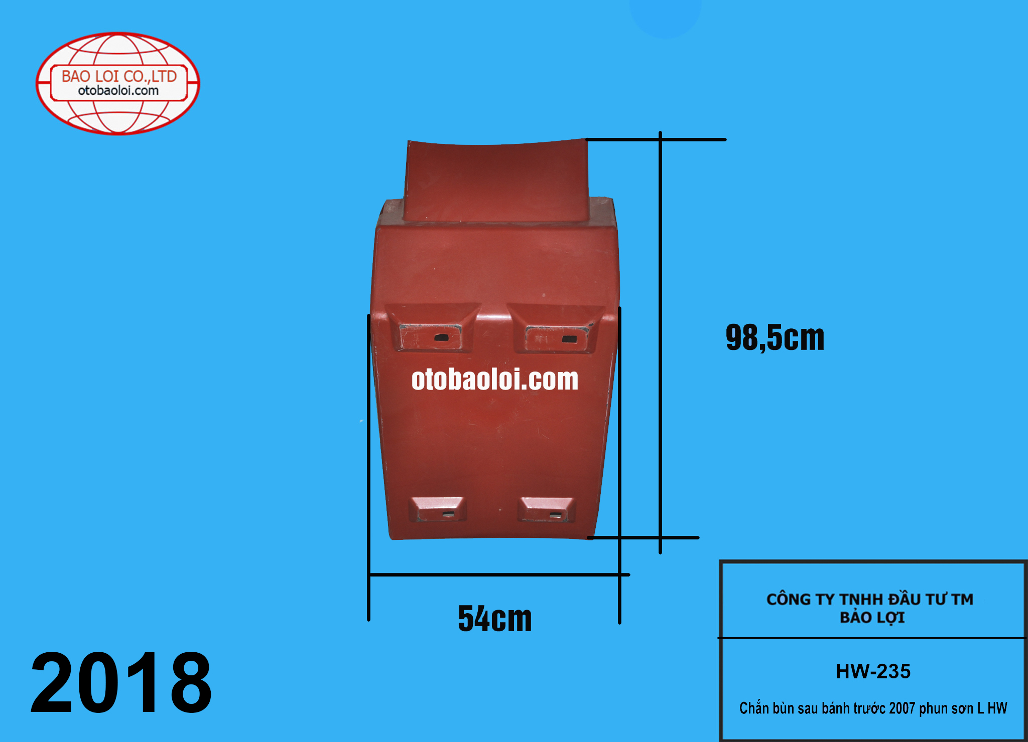 Chắn bùn sau bánh trước 2007 phun sơn L HW