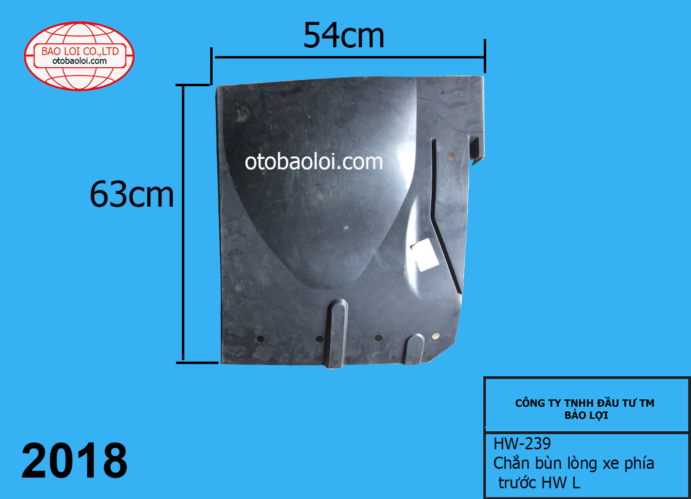 Chắn bùn lòng xe phía trước HW L
