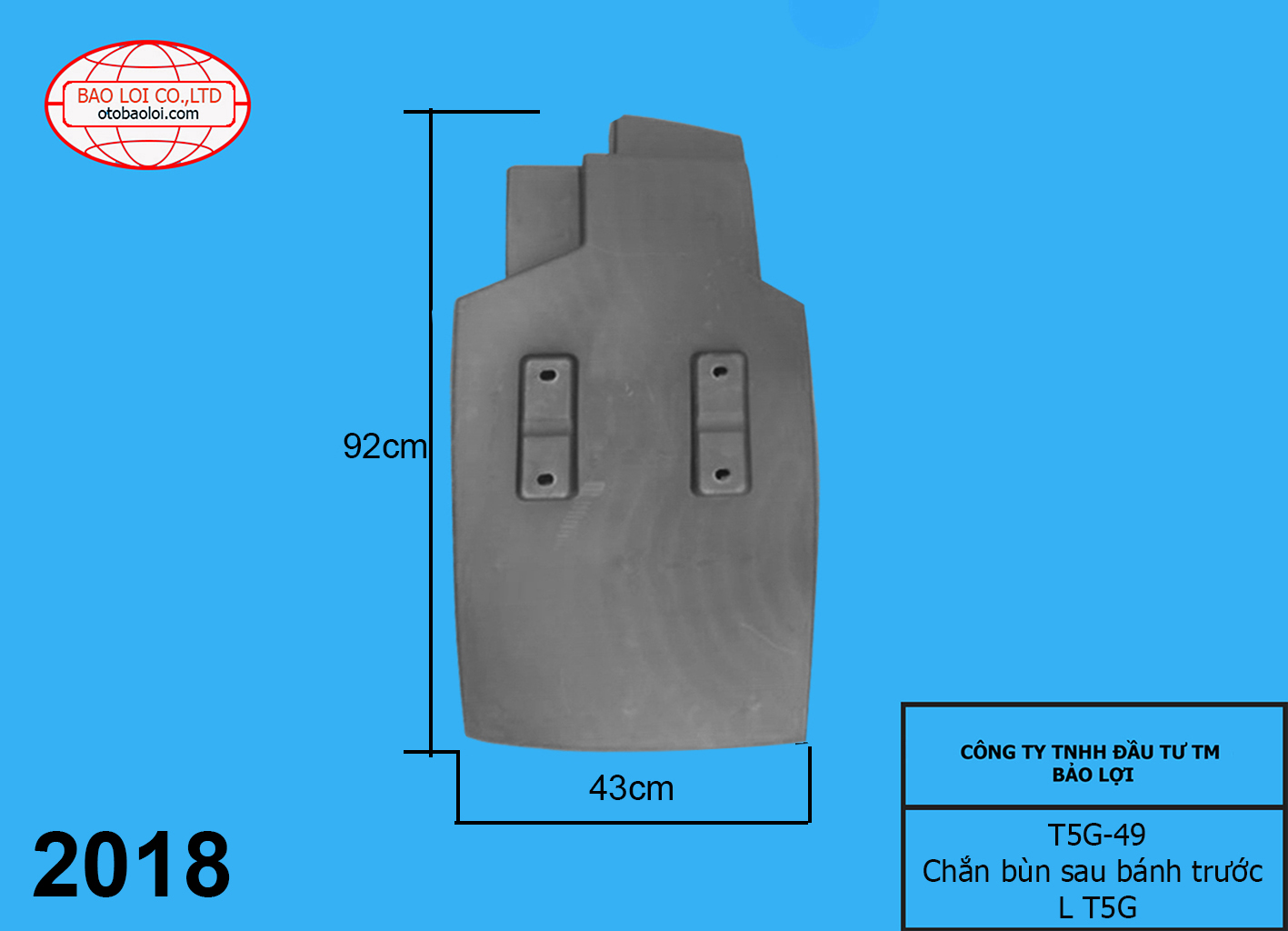 Chắn bùn sau bánh trước L T5G
