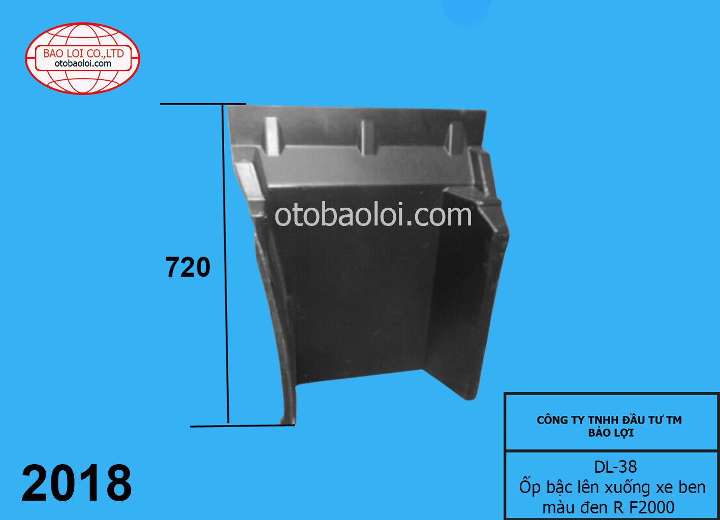 Ốp bậc lên xuống xe ben màu đen R F2000