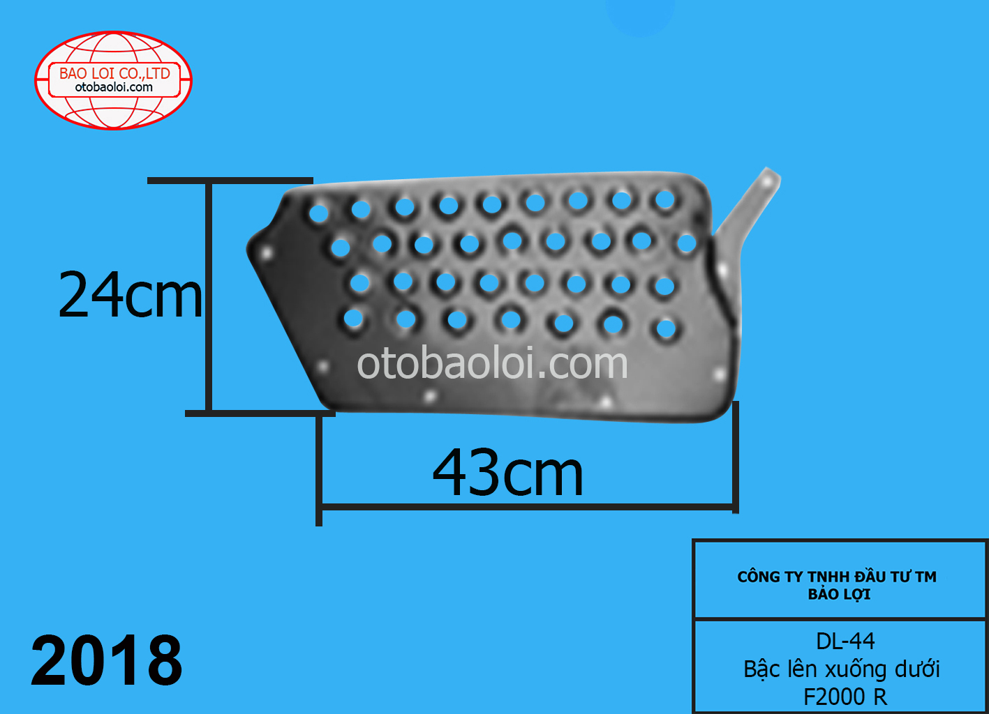 Bậc lên xuống dưới F2000 R