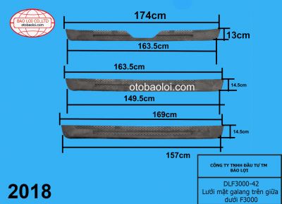 Lưới mặt galang trên giữa dưới F3000 