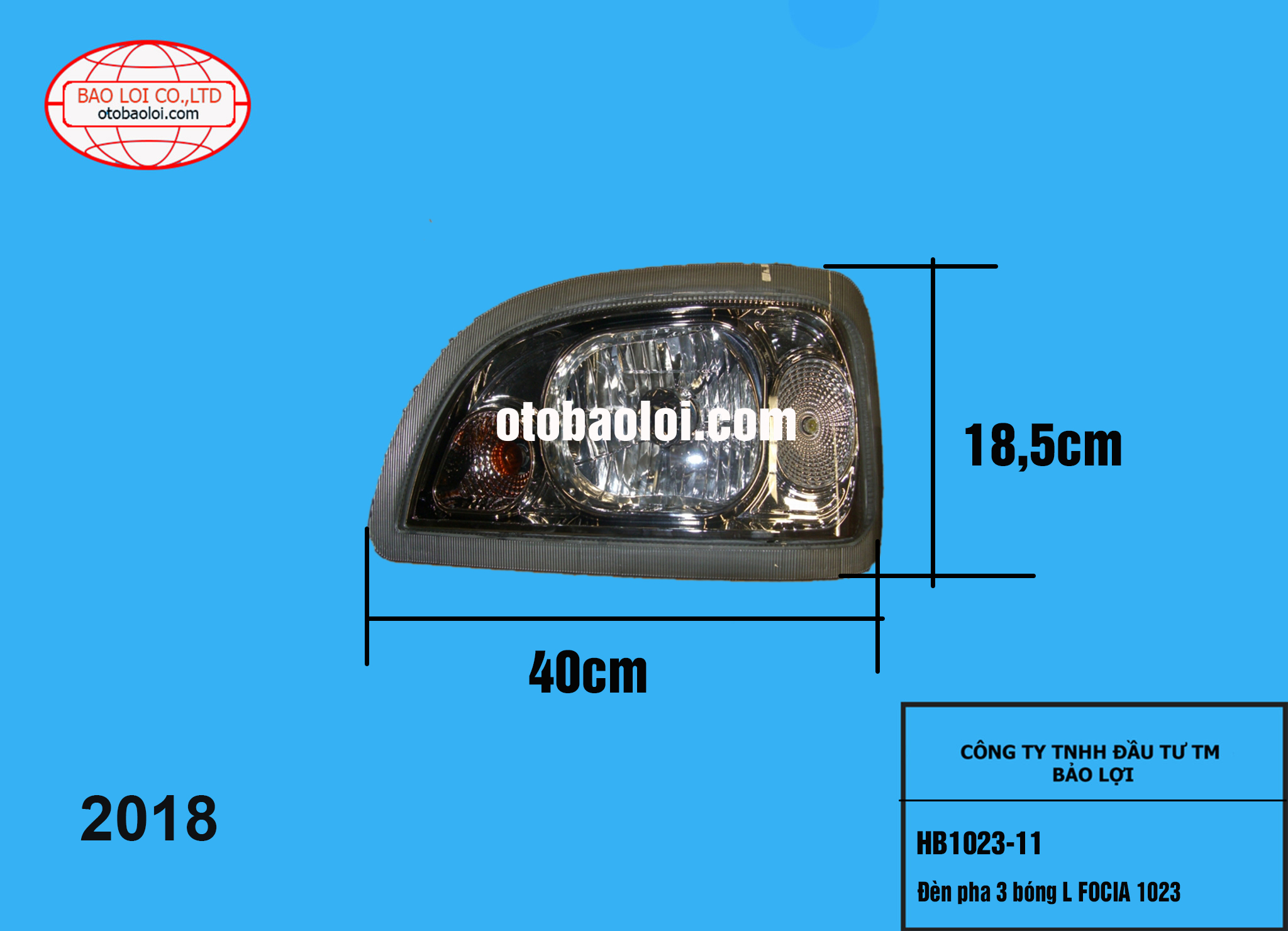 Đèn pha 3 bóng L FOCIA 1023