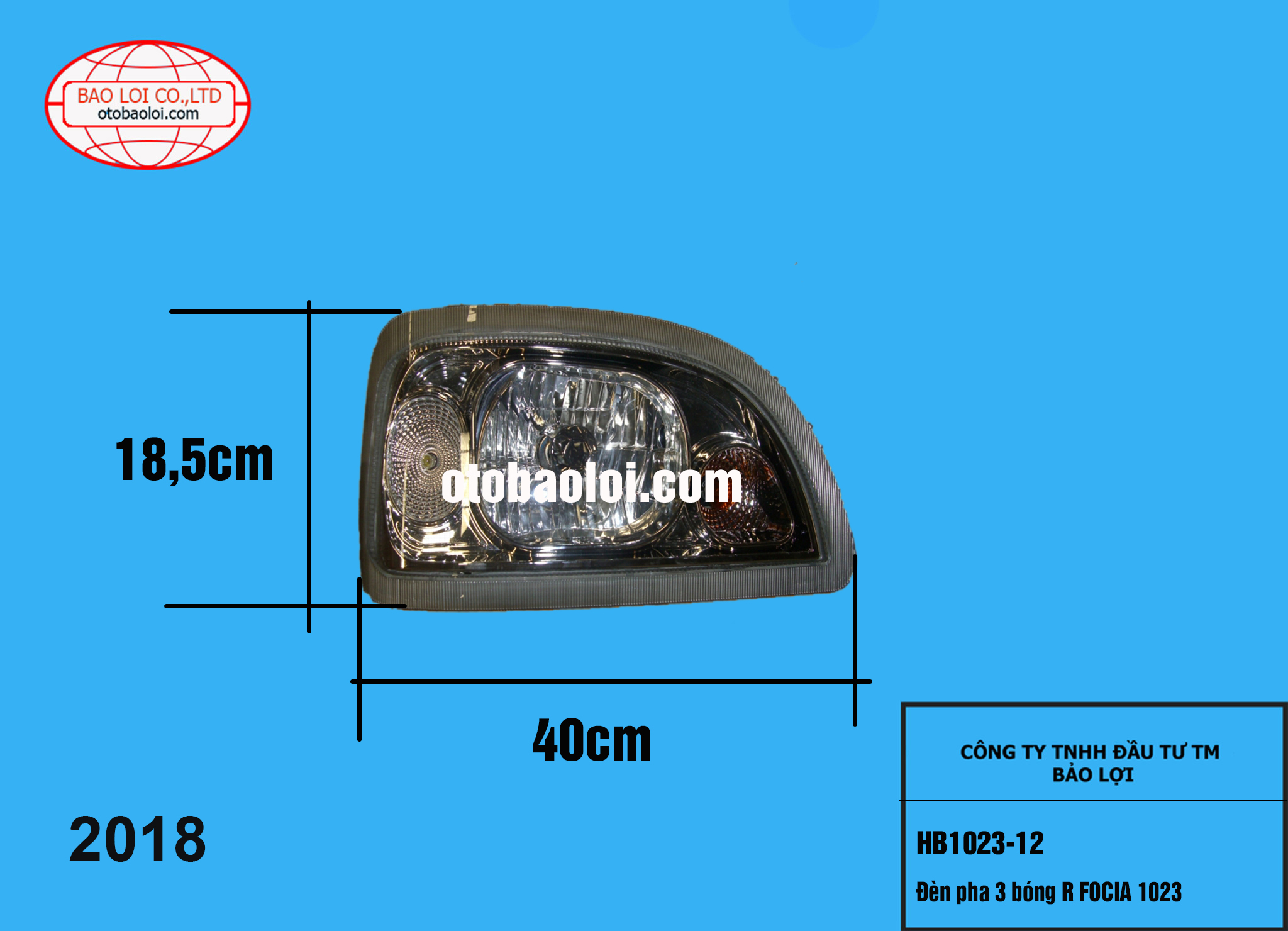 Đèn pha 3 bóng R FOCIA 1023