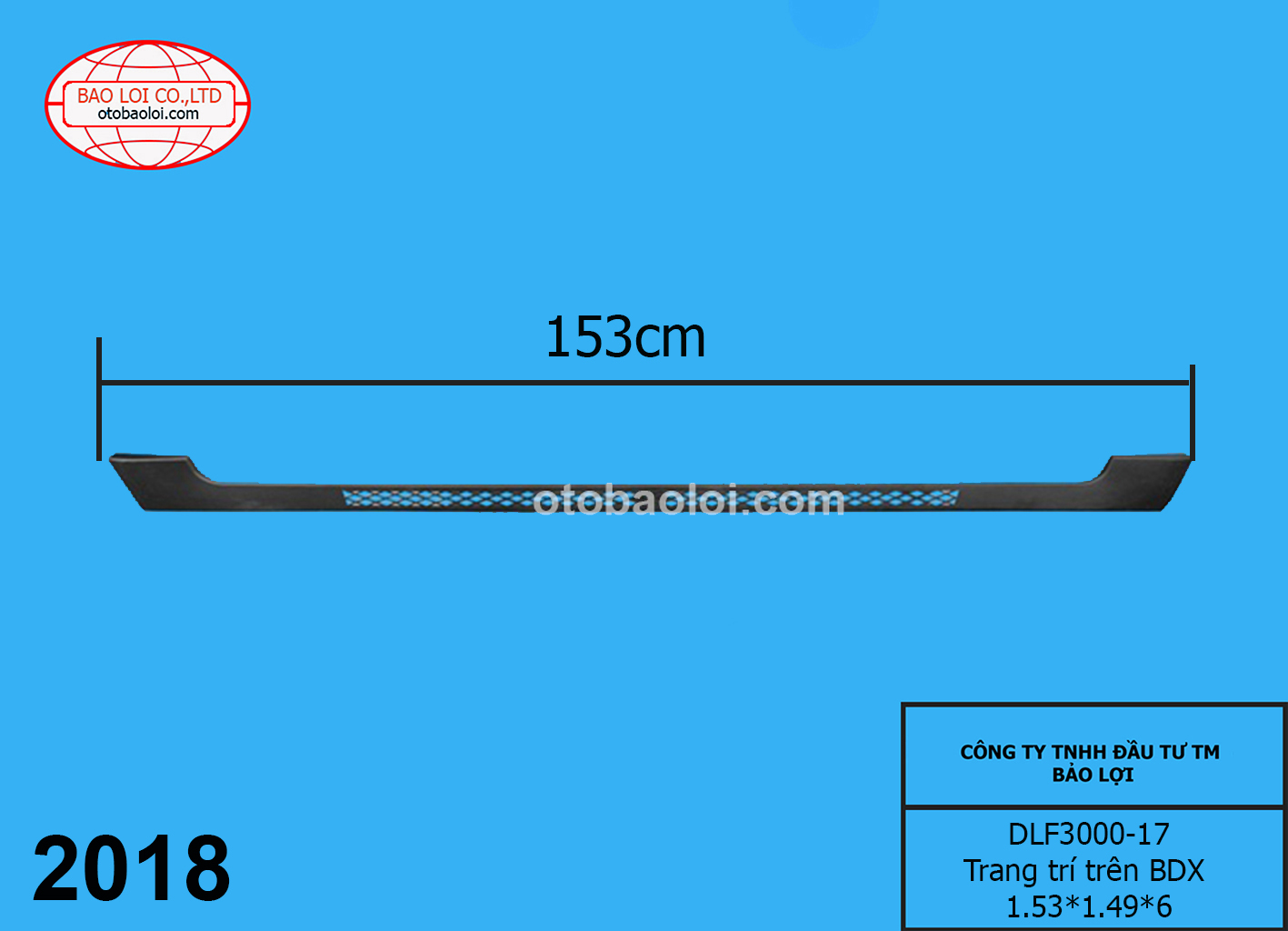 Trang trí trên BDX 1.53*1.49*6