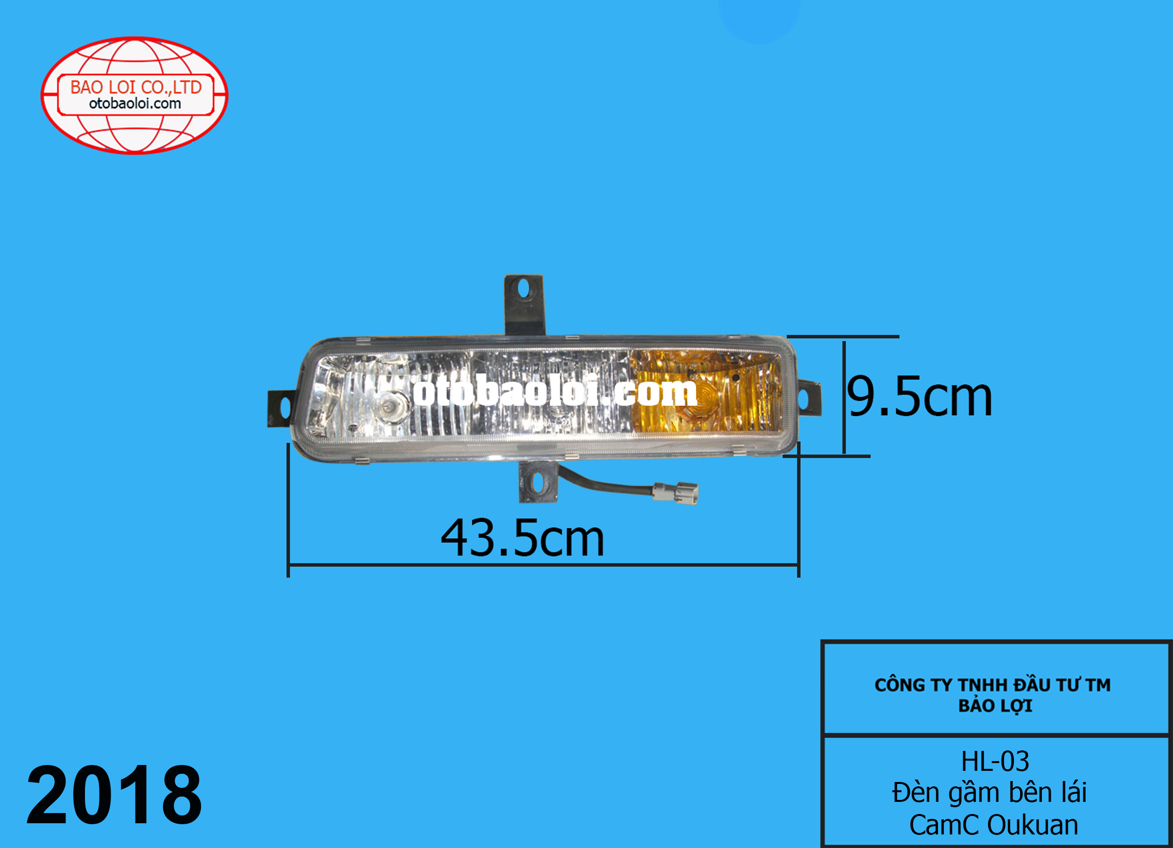 Đèn gầm bên lái CamC Oukuan