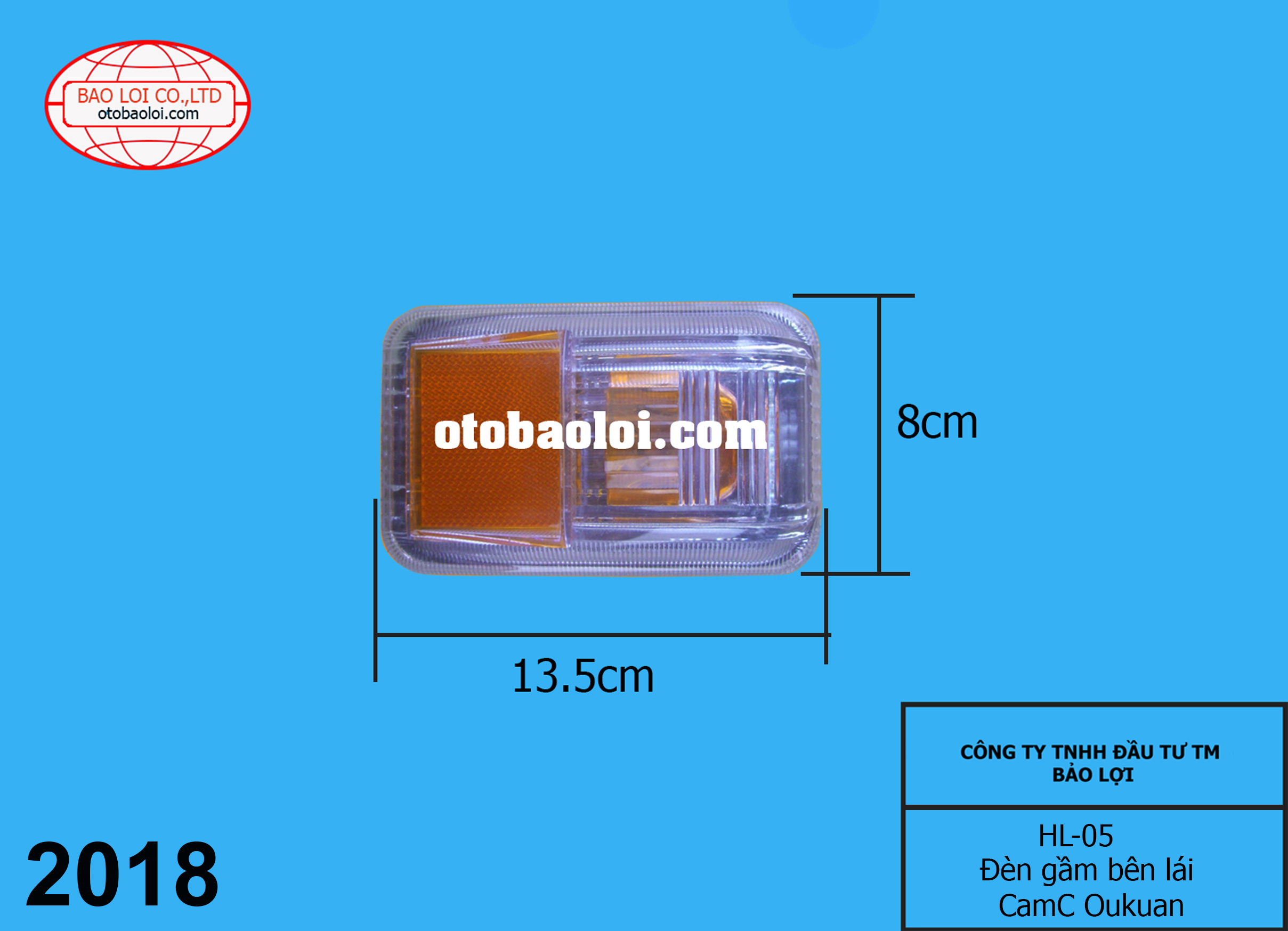 Đèn xi nhan cánh cửa bên lái CamC 