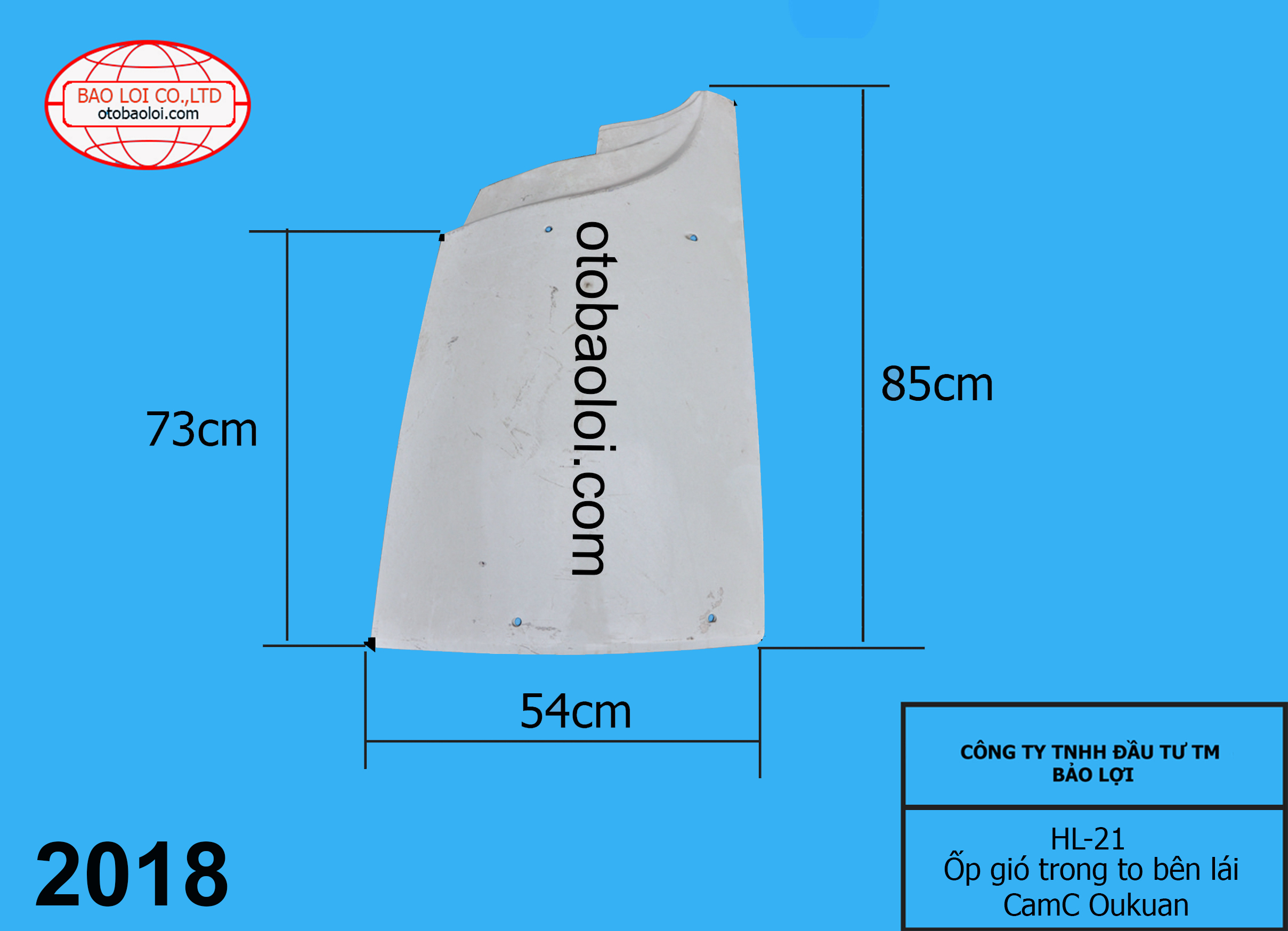 Ốp gió trong to bên lái CamC Oukuan