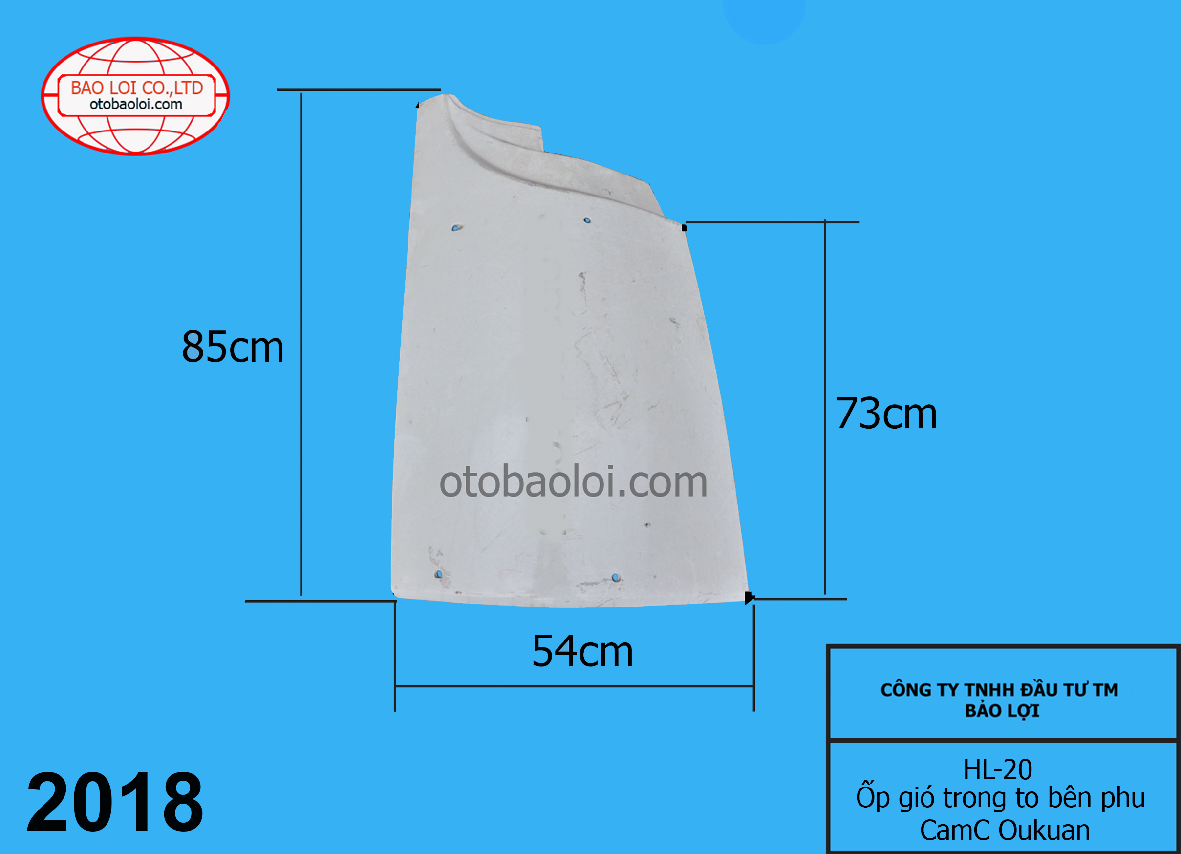 Ốp gió trong to bên phụ CamC Oukuan