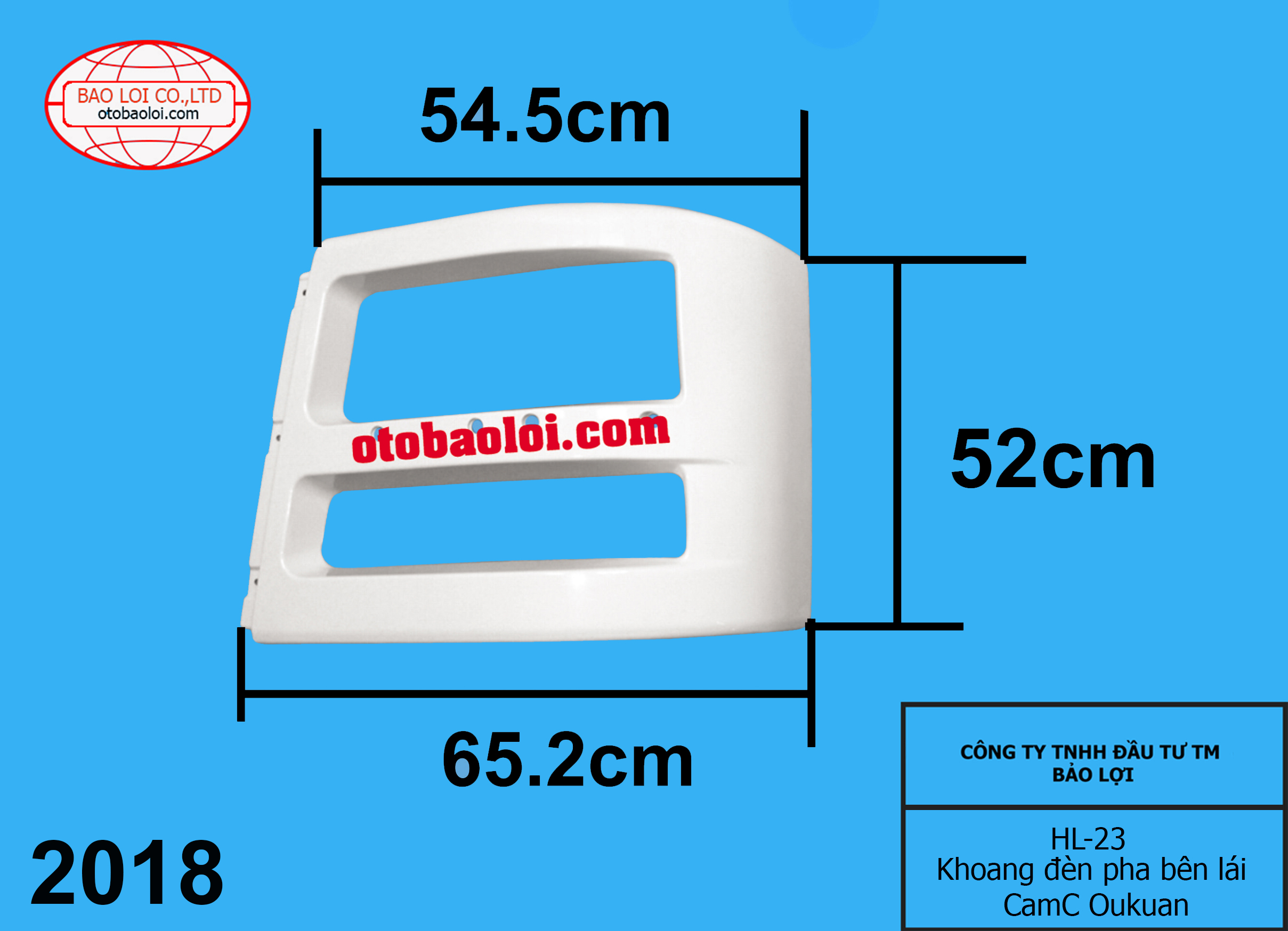 Khoang đèn pha bên lái CamC Oukuan