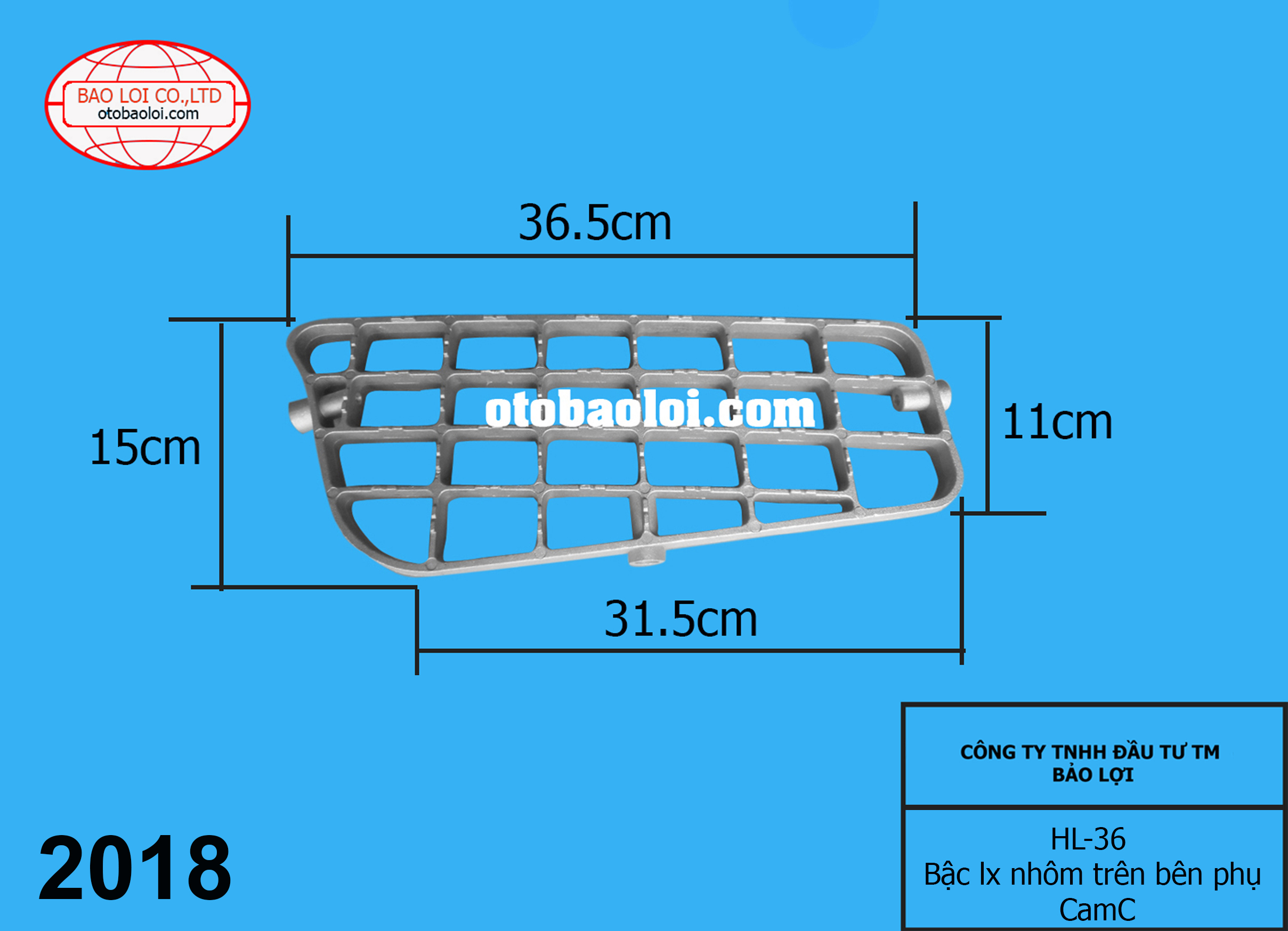 Bậc lx nhôm trên bên phụ CamC