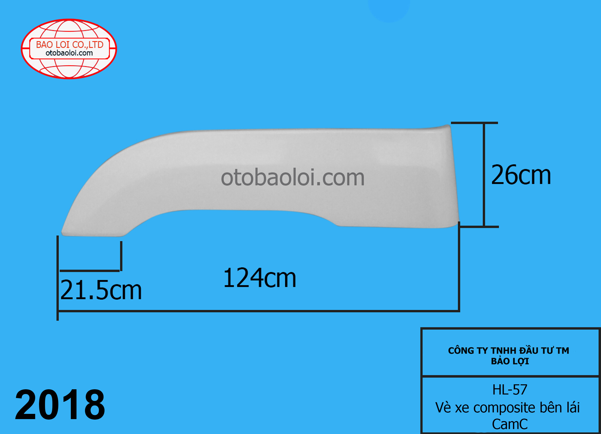 Vè xe composite bên lái CamC