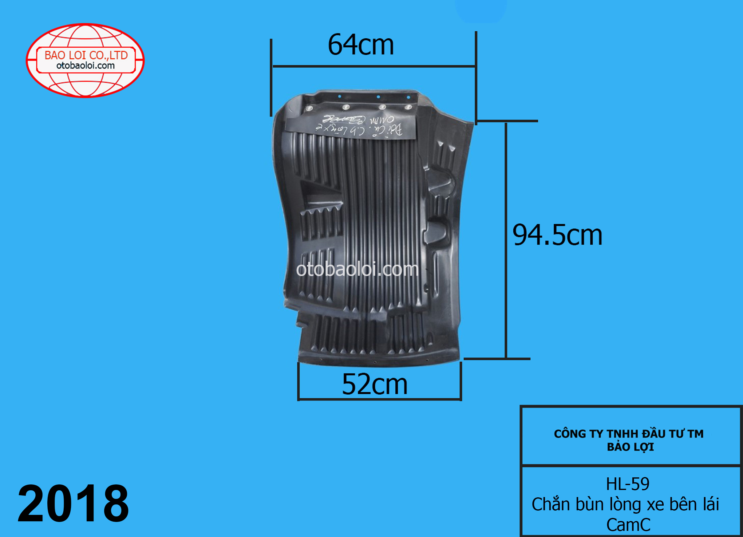 Chắn bùn lòng xe bên lái CamC