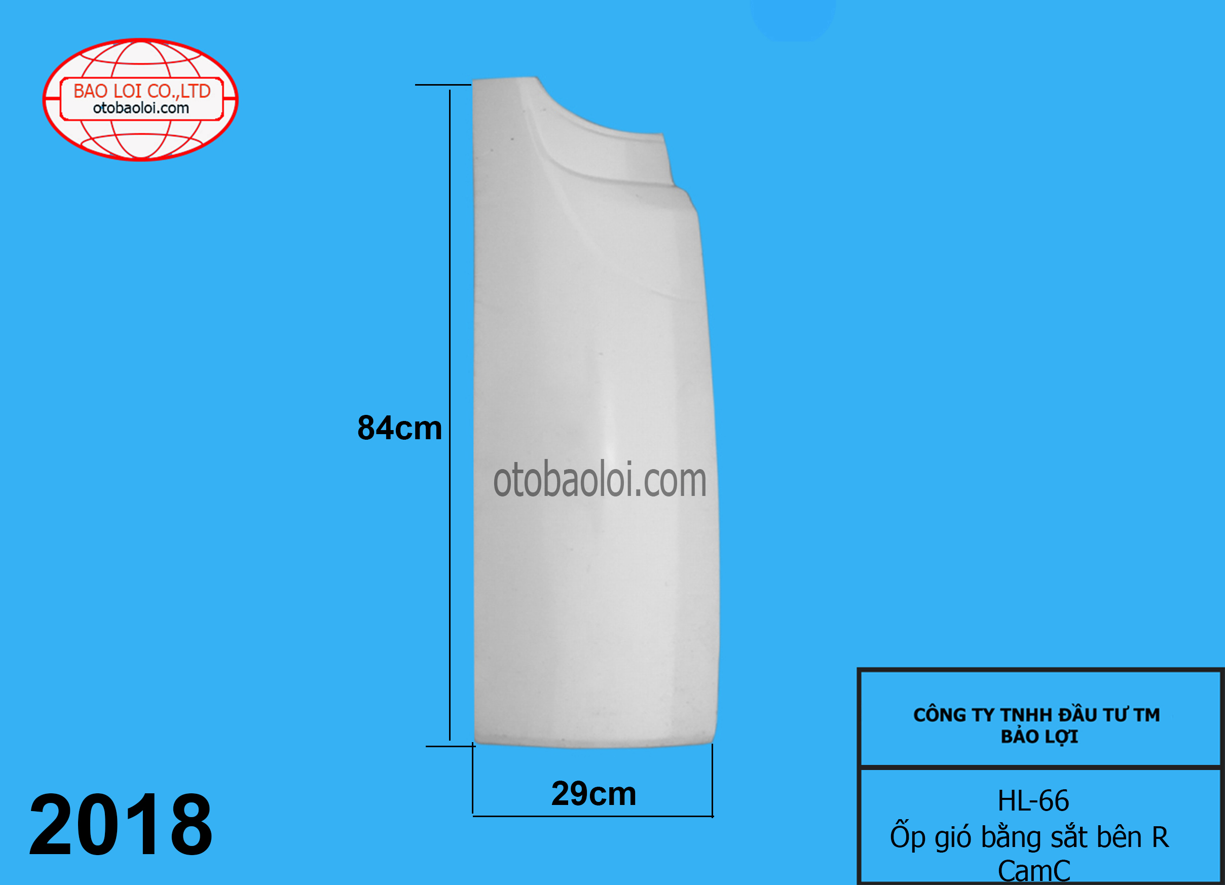 Ốp gió bằng sắt bên phụ CamC