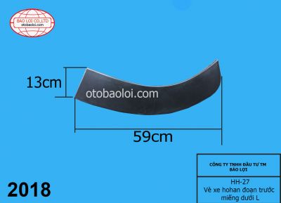 Vè xe hohan đoạn trước miếng dưới L