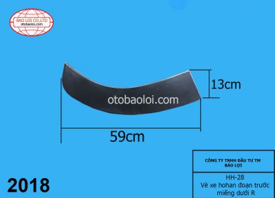 Vè xe hohan đoạn trước miếng dưới R