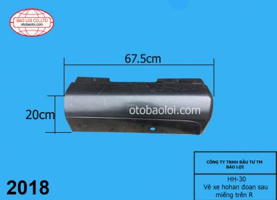 Vè xe hohan đoạn  sau miếng trên R