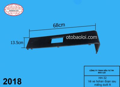 Vè xe hohan đoạn sau miếng dưới R