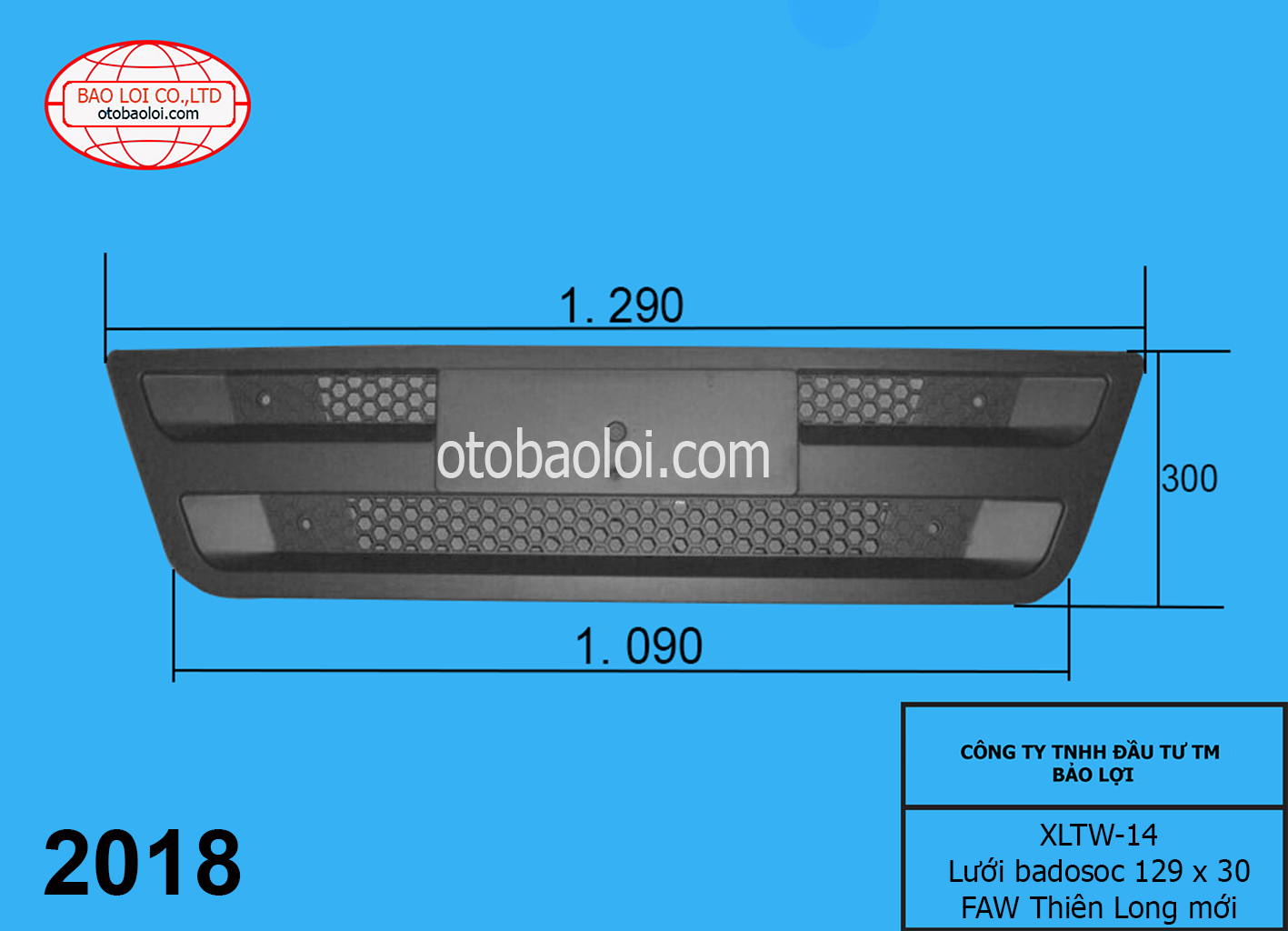 Lưới badosoc 1.290m x 300cm FAW Thiên Long mới