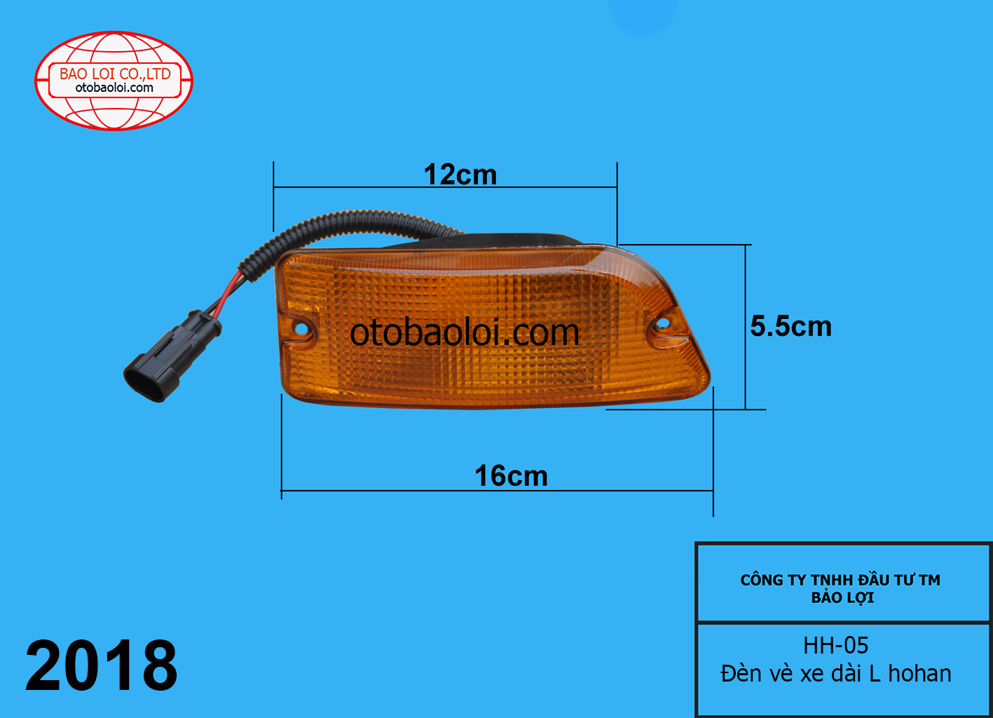 Đèn vè xe dài L hohan