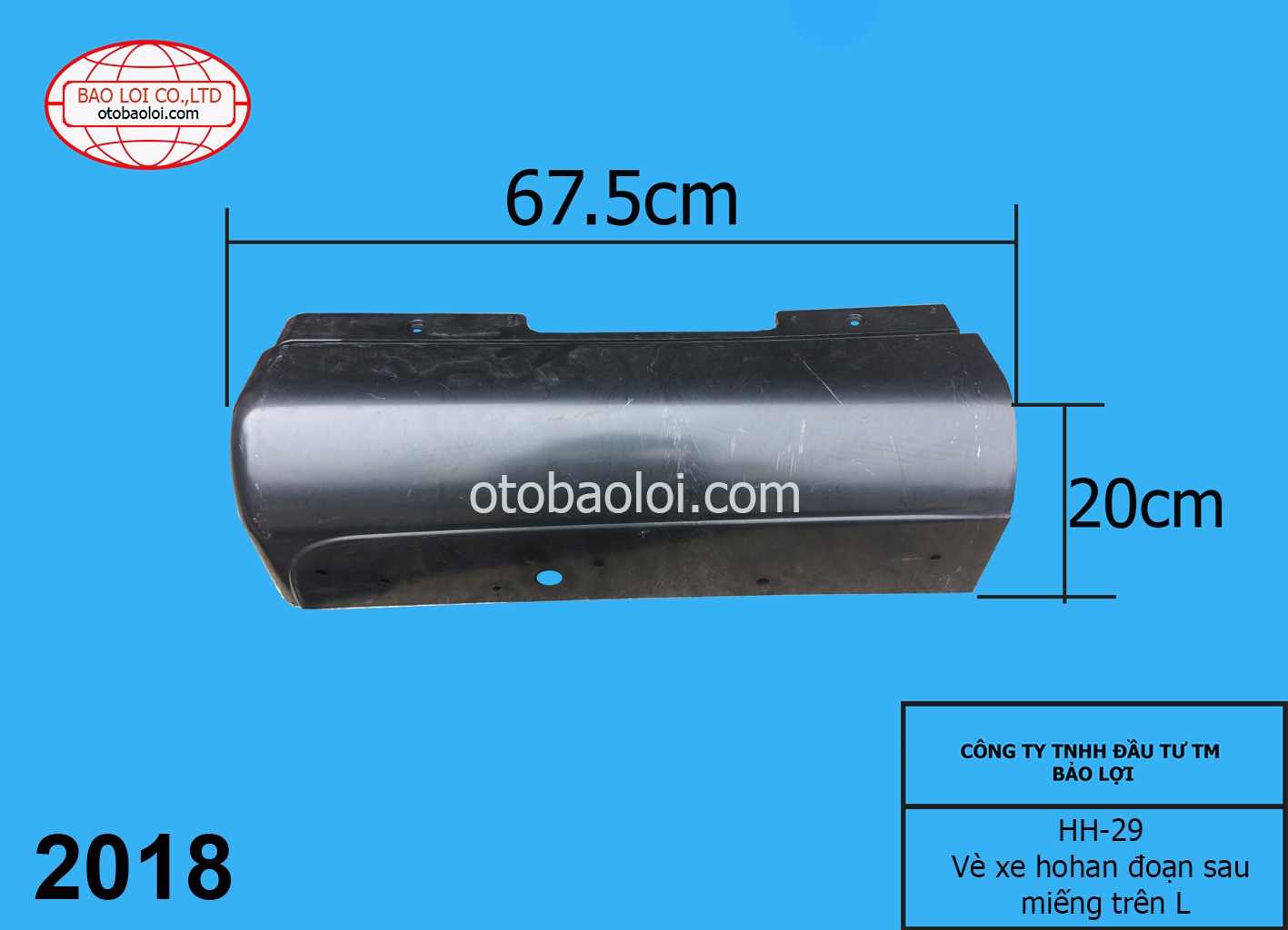 Vè xe hohan đoạn  sau miếng trên L