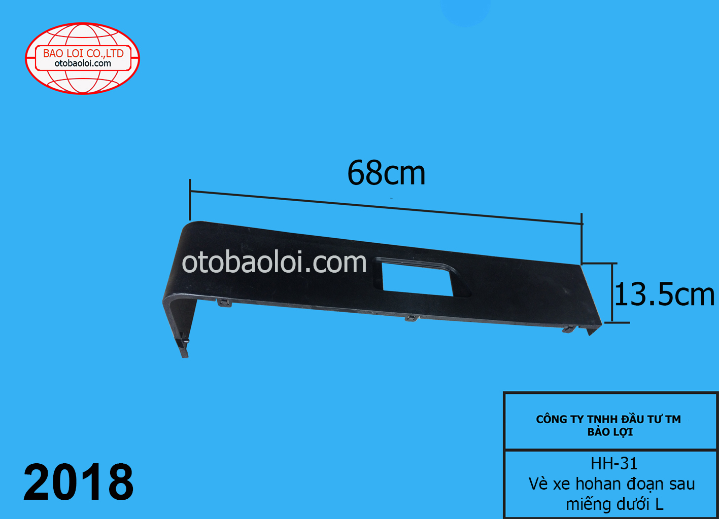 Vè xe hohan đoạn sau miếng dưới L