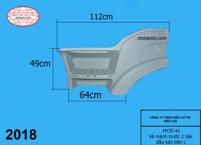 Vè  mảnh trước 2 bậc đầu kéo bên L