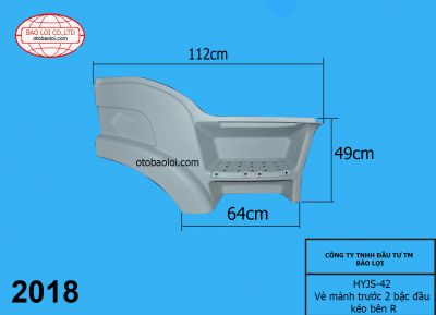 Vè  mảnh trước 2 bậc đầu kéo bên R