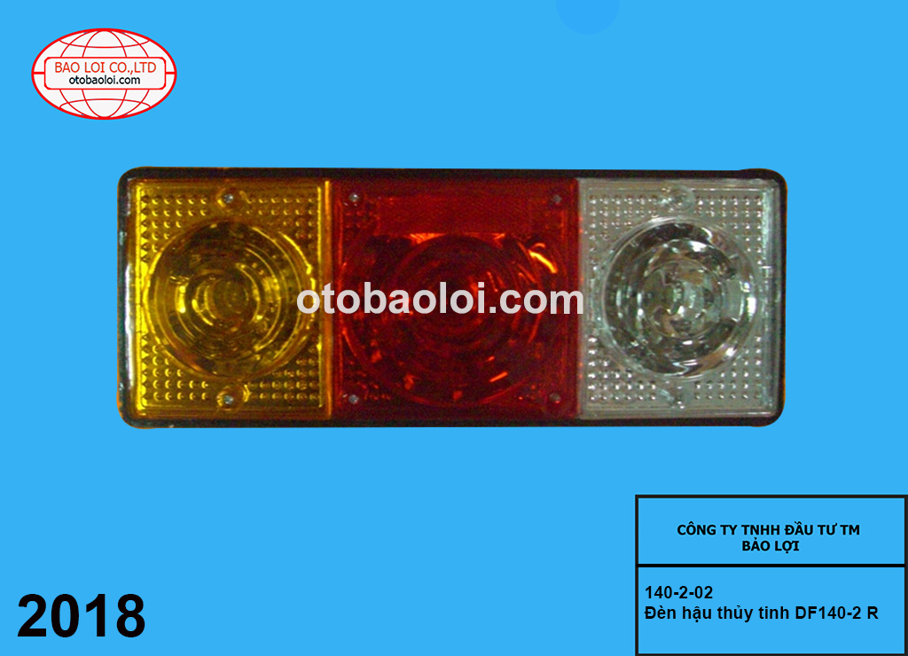 Đèn hậu thủy tinh DF140-2 R