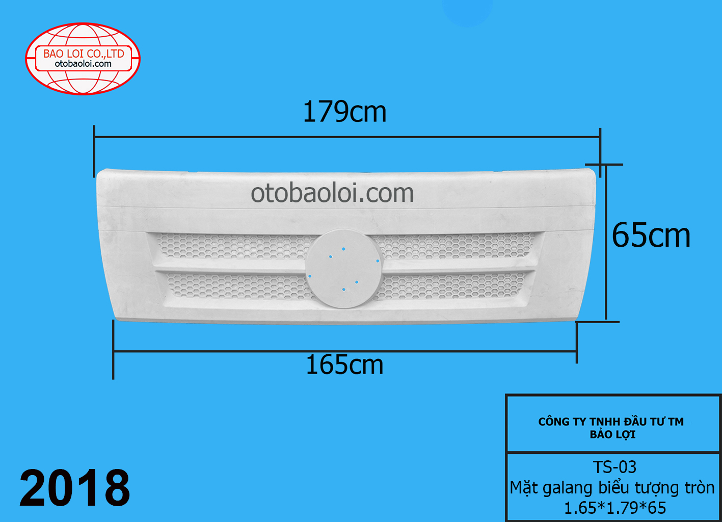 Mặt galang biểu tượng tròn 1.65*1.79*65 Tesang