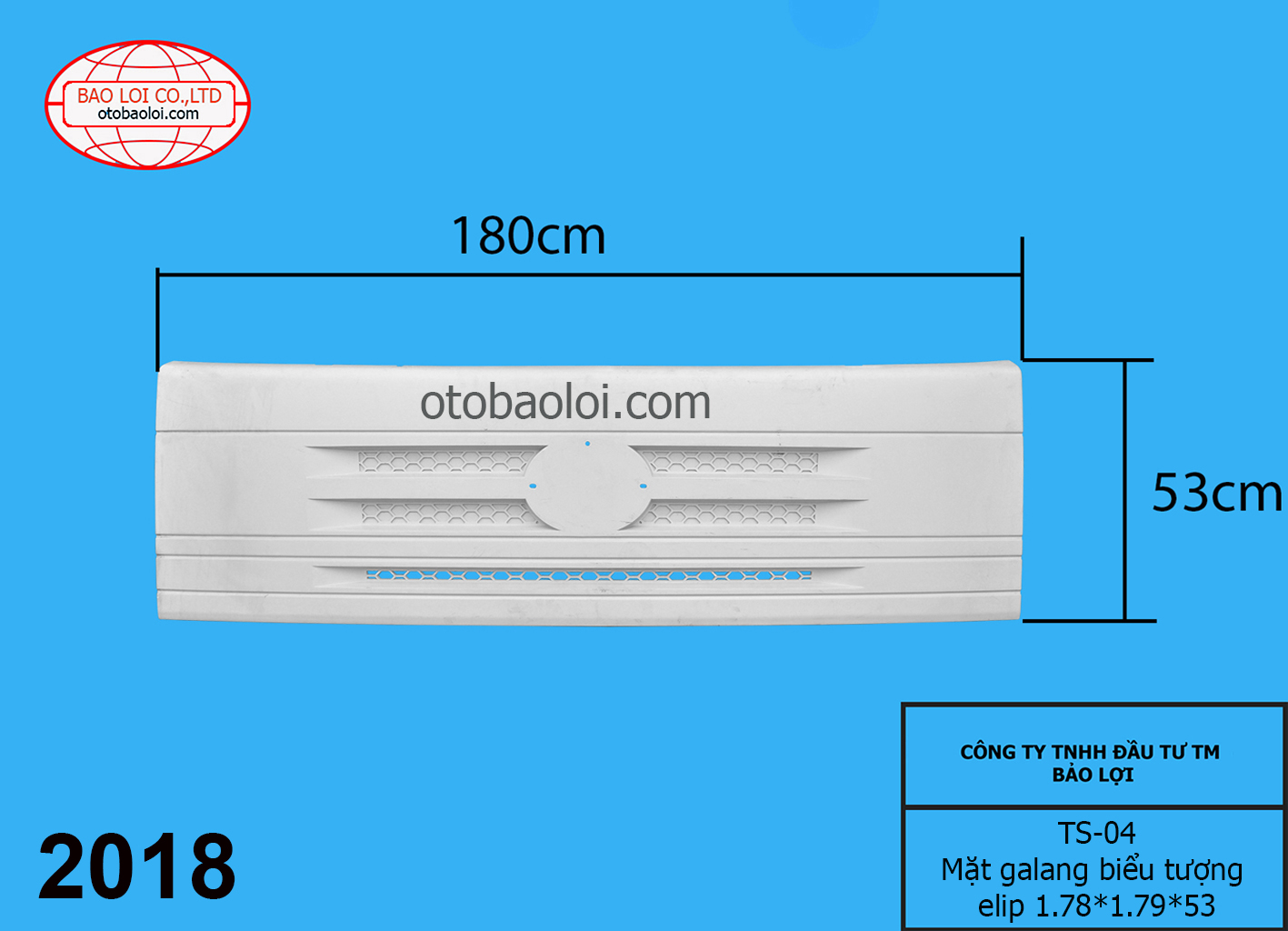 Mặt galang biểu tượng elip 1.78*1.79*53 Tesang