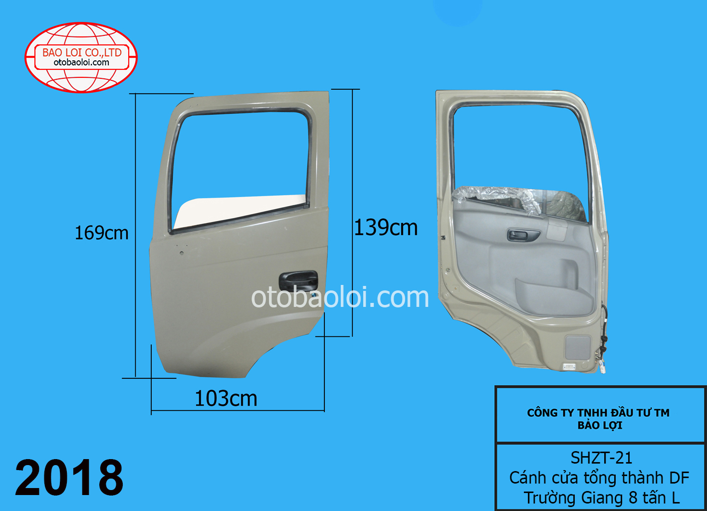 Cánh cửa tổng thành DF Trường Giang 8 tấn L