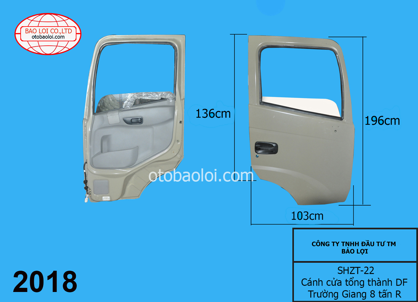 Cánh cửa tổng thành DF Trường Giang 8 tấn R