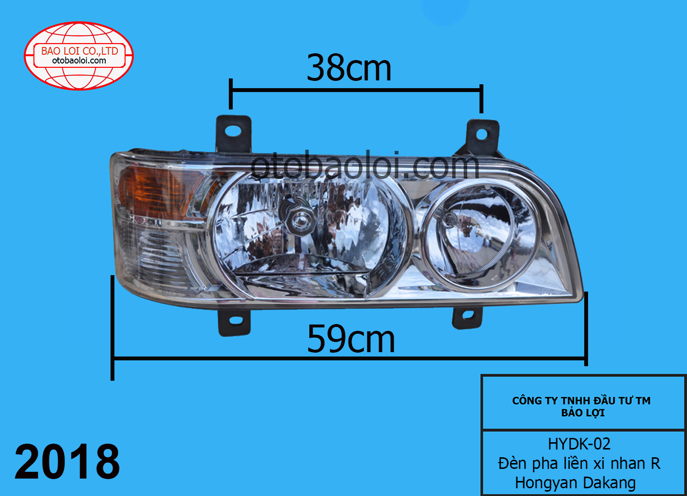 Đèn pha liền xi nhan R Hongyan Dakang