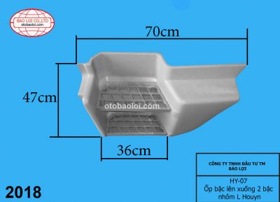 Ốp bậc lên xuống 2 bậc nhôm L Houyn