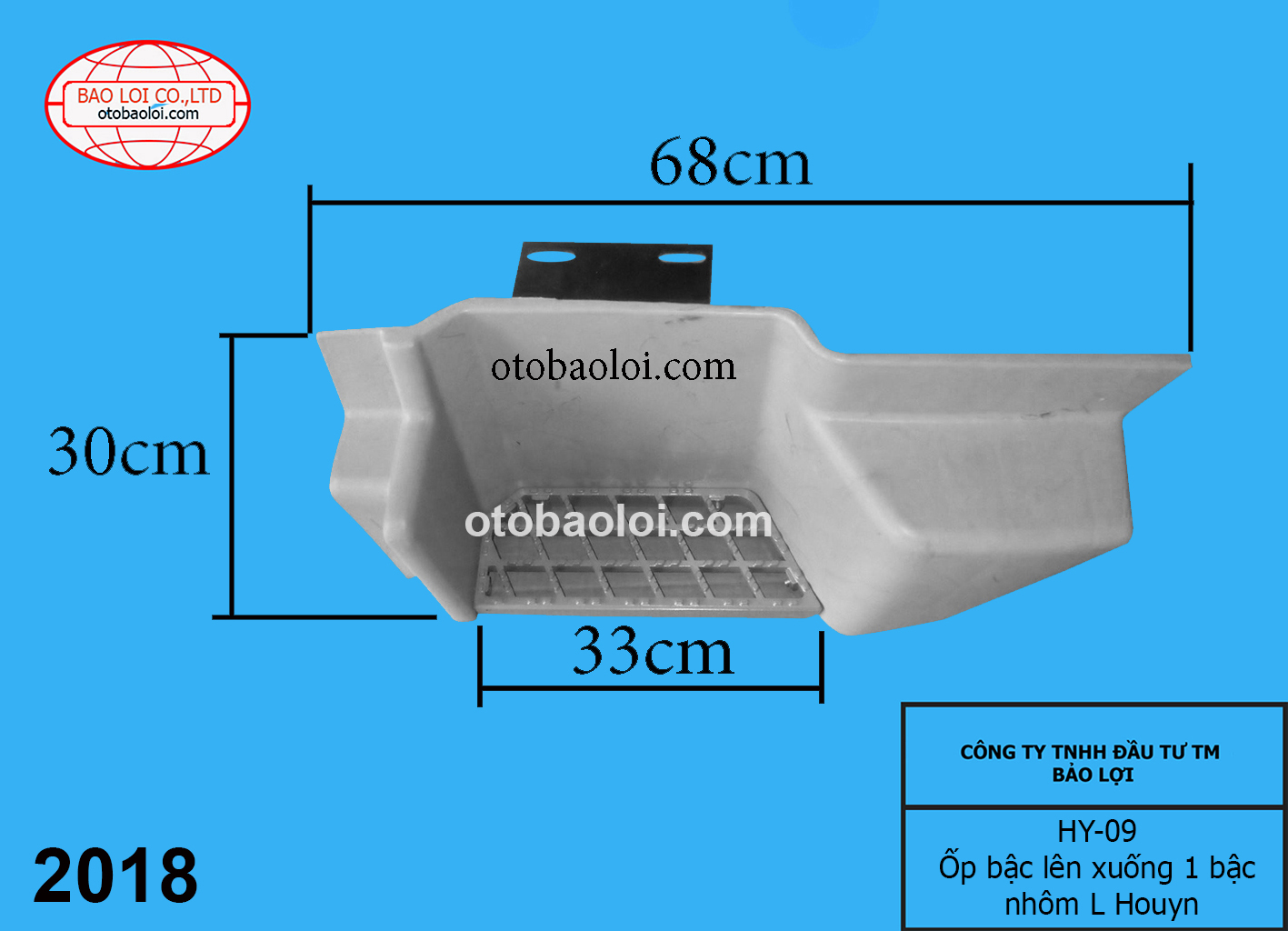 Ốp bậc lên xuống 1 bậc nhôm L Houyn