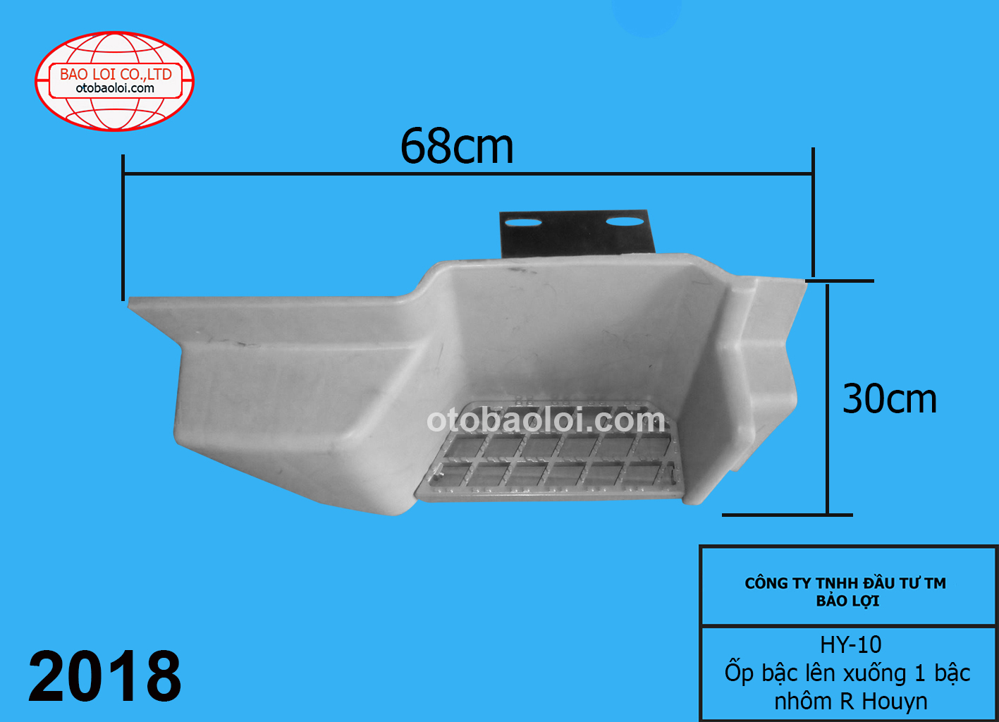 Ốp bậc lên xuống 1 bậc nhôm R Houyn