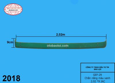 Chắn nắng màu xanh 2.02 *9
