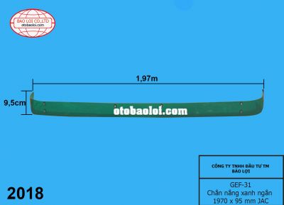 Chắn nắng xanh ngắn 1970 x 95 mm JAC