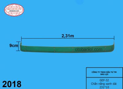 Chắn nắng xanh dài 231*10