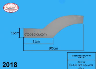 Ốp dưới cánh cửa ngoài JAC L