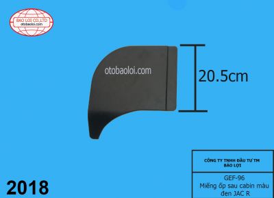 Miếng ốp sau cabin màu đen JAC R