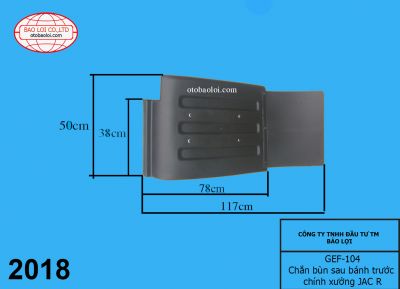 Chắn bùn sau bánh trước chính xưởng JAC R