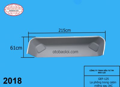 La phông trong cabin miếng sau JAC